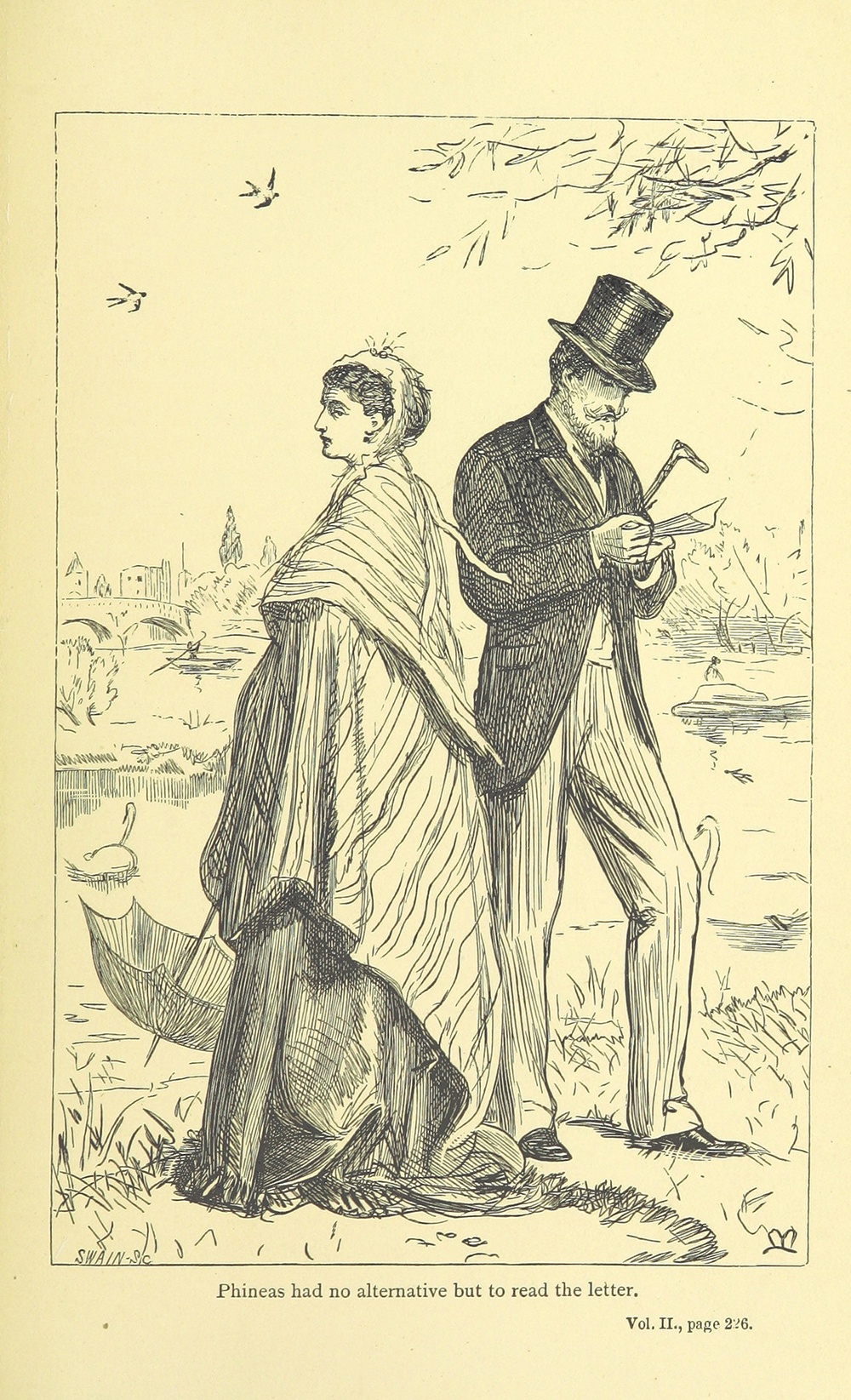 Lady Laura Standish and Phineas Finn, illustration 1867